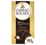 טבלה שוקולד מריר פיררו רושר 90 גרם 8 יח יבוא