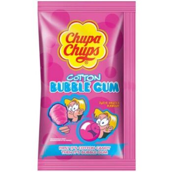 Chupa Chups – שערות סבתא מסטיק בטעם מסטיק 11g יח 12 ורוד