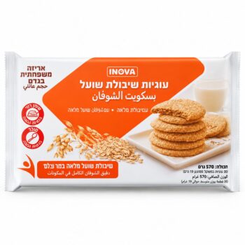 ביסקוויט שיבולת שועל 570 גרם  12 יח