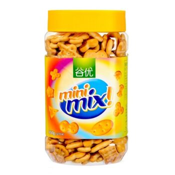 גולון צנצנת מיני קרקר עגול צהוב 350 ג 12 יח