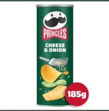 פרינגלס בטעם גבינה ובצל 158 גרם 14 יח ירוק כהה
